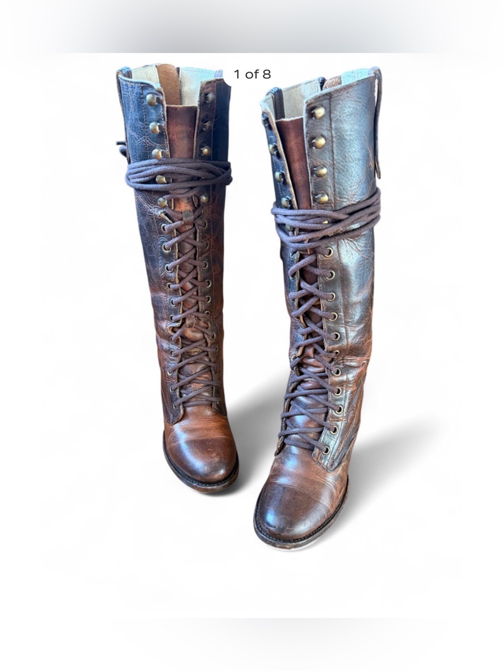 Freebird by Steven Grany Tall Leather Boots Cognac 7